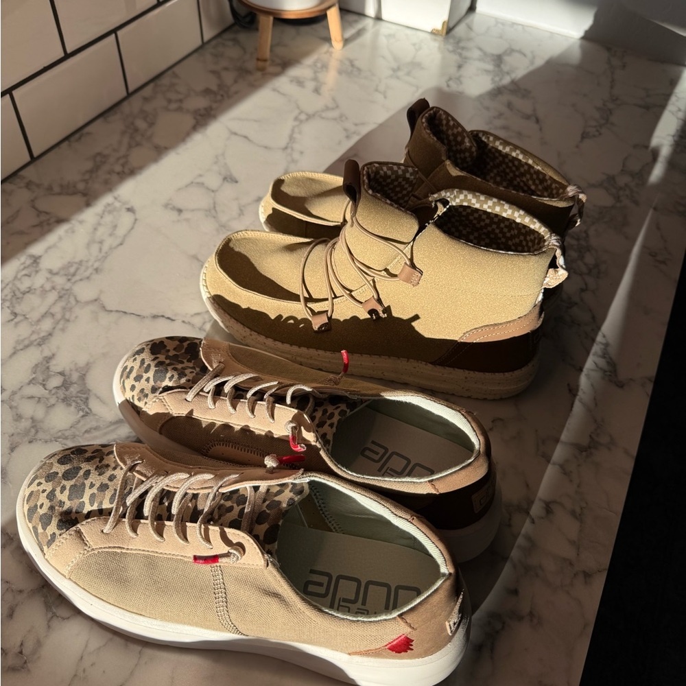Hey Dude Tan Sneakers and Boots Size 10